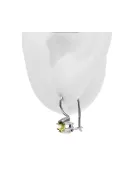 Стерлингово сребро 925 14k 583 Yellow Peridot Обеци vec053s Руски Съветски СССР Винтидж Ар-деко style